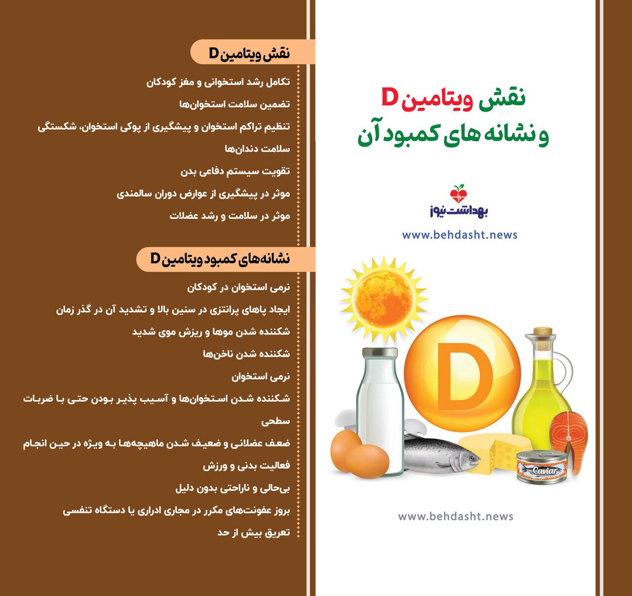 نشانههای کمبود ویتامین D نشانههای کمبود ویتامین D