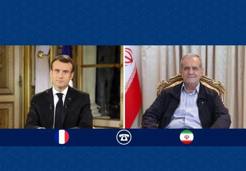 مسعود پزشکیان و امانوئل مکرون