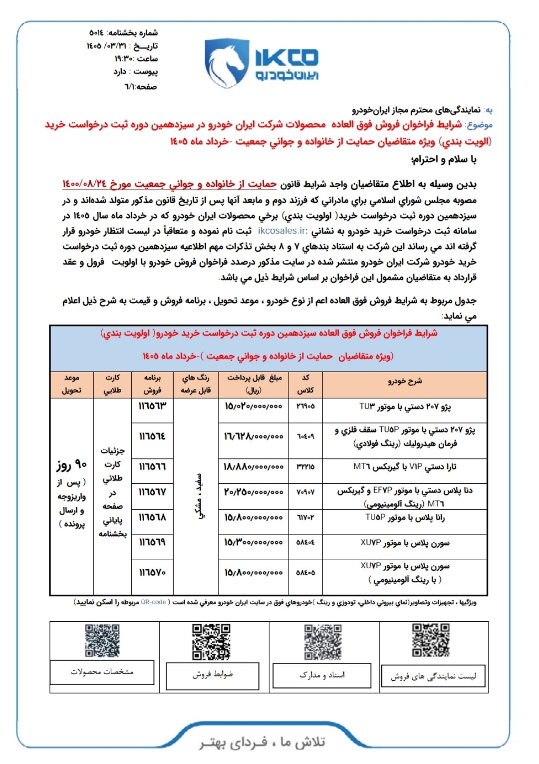 مهلت واریز وجه ایران خودرو