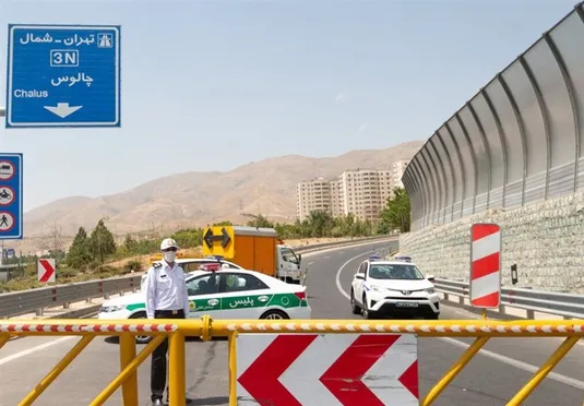 انسداد مسیر شمال به جنوب در محور چالوس و آزادراه تهران-شمال